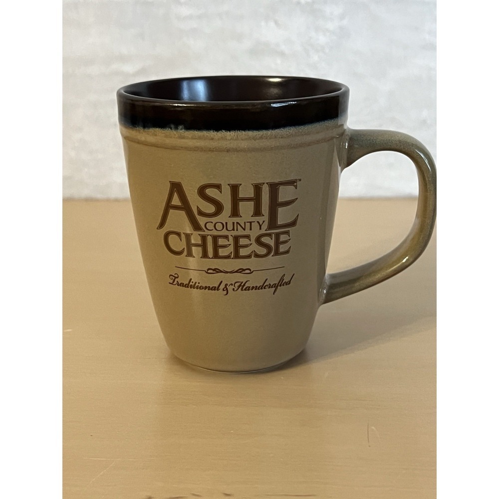 Ashe County Cheese Coffee Mug Traditional & Handcrafted Stoneware Brown